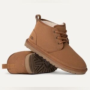 UGG Neumel Iconic Heritage Chukka Chestnut Suede Cozy Shearling Lined Boots 8